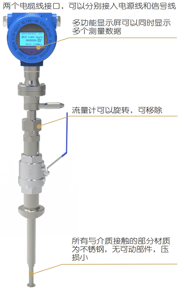 混合氣熱式氣體質(zhì)量流量計(jì)結(jié)構(gòu)圖